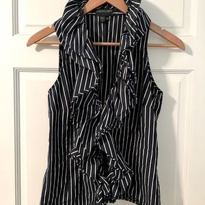 Ralph Lauren Striped Ruffle Top